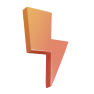 Orange and red lightning bolt icon symbolizing energy, speed, and powerful marketing for Elite Marketing.
